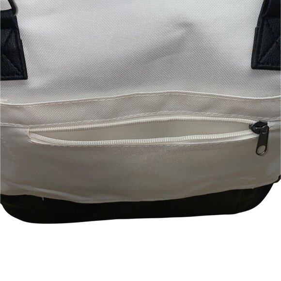 DSW Women’s White & Black Handles & Adjustable Strap Expandable Tote Bag Size XL - Picture 5 of 10